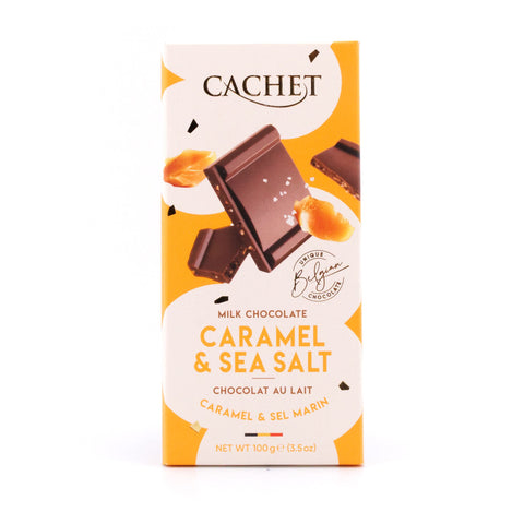 Cachet Milk Chocolate Caramel & Sea Salt Vollmilchschokolade mit Karamellstücke und Meersalz Bild 1