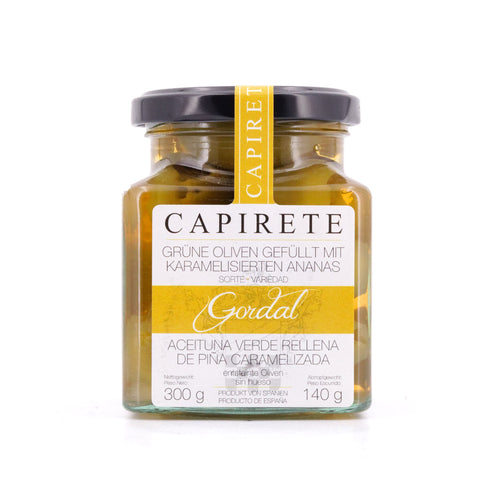 Capirete Gordal grüne Oliven gefüllt mit karamellisierten Ananas 300g Bild 1