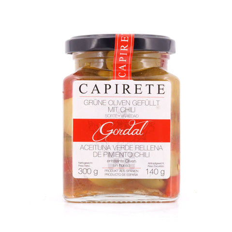 Capirete Gordal grüne Oliven mit Chili 300g Bild 1
