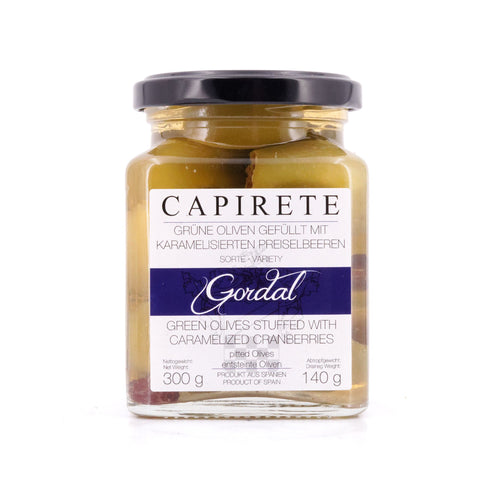 Capirete Gordal grüne Oliven mit karamellisierten Preiselbeeren 300g Bild 1