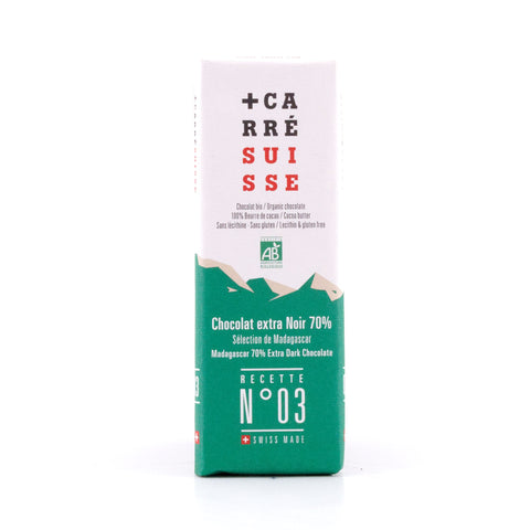 CARRÉ SUISSE N° 03 BIO Zartbitterschokolade 70% Madagascar Bild 1