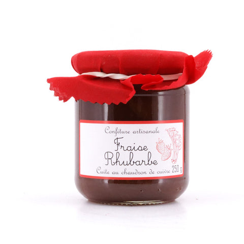 Confiture artisanale Fraise Rhubarbe Erdbeer-Rhabarber Konfitüre Bild 1