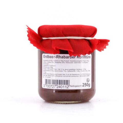 Confiture artisanale Fraise Rhubarbe Erdbeer-Rhabarber Konfitüre Bild 2