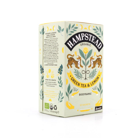 Hampstead Tea BIO Organic Green Tea & Lemmon 20 Teebeutel Bild 2