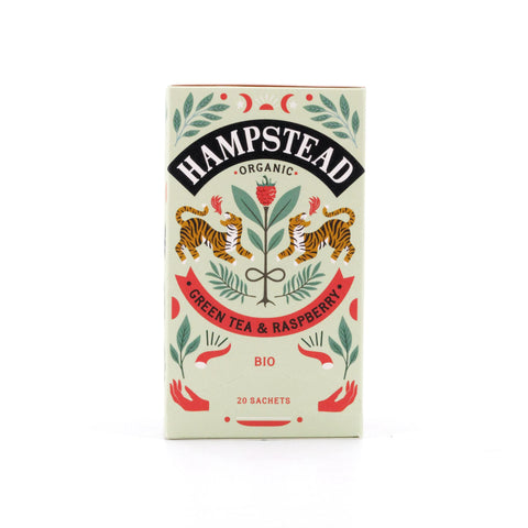 Hampstead Tea BIO Organic Green Tea & Raspberry 20 Teebeutel Bild 1