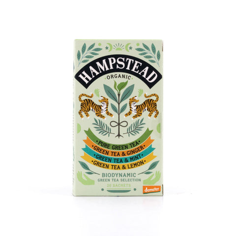Hampstead Tea BIO Organic Green Tea Selection Green Tea -Pure, -Minze, -Ginger, -Lemon Bild 1