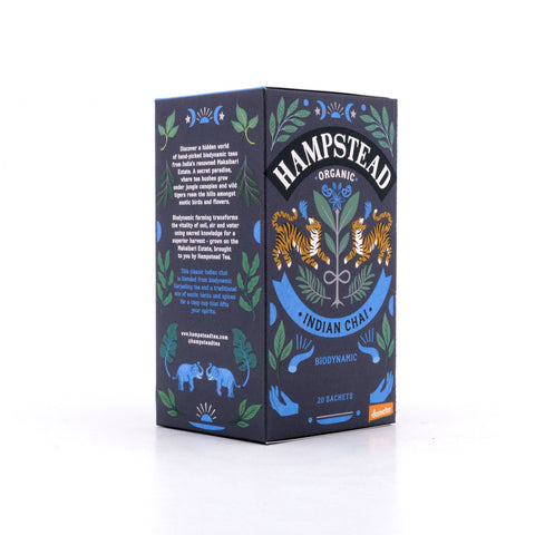 Hampstead Tea BIO Organic Indian Chai Black Tea 20 Teebeutel Gewürzter Schwarztee Bild 2