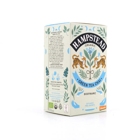 Hampstead Tea BIO Organic Life Chai Spiced Green Tea 20 Teebeutel Gewürzter Grüntee Bild 2
