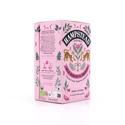 Hampstead Tea BIO Organic Rosehip Hibiscus 20 Teebeutel Bild 2