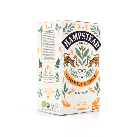 Hampstead Tea BIO Organic Zesty Ginger Green Tea 20 Teebeutel Bild 2