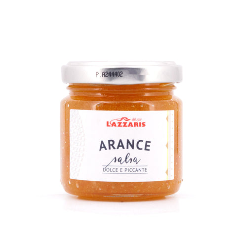 Lazzaris Orangen-Sauce aus kandierten Früchten mit Senfaroma Orangen Sauce Süß-Scharf Bild 1