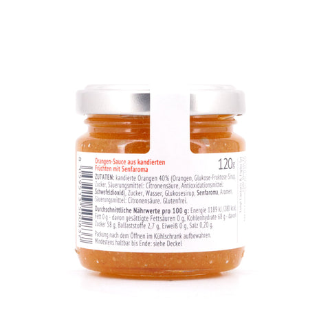 Lazzaris Orangen-Sauce aus kandierten Früchten mit Senfaroma Orangen Sauce Süß-Scharf Bild 2