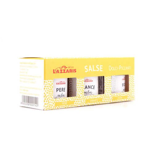Lazzaris Salse Dolci & Piccanti Trio Senf-Sauce (Birne, Feige, Orange) 3 x 50 g Bild 2