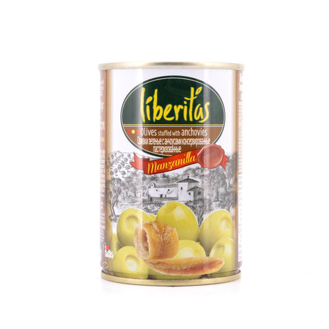 Liberitas Grüne Oliven gefüllt mit Anchovis 280g Bild 1