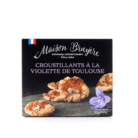 Maison Bruyere Croustillants À La Violette De Toulouse Knusprige Kekse mit kandierten Veilchen Bild 1
