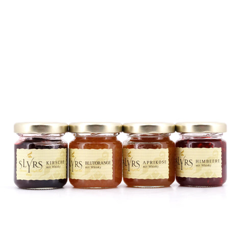 Slyrs Whisky-Fruchtaufstriche Mini 4er Set 4 Sorten je 50 Gramm Bild 1
