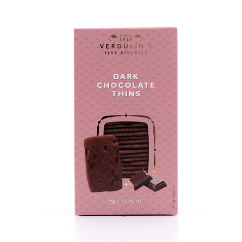 Verduijn's Dark Chocolate Thins Butterkekse mit Schokolade und Kakaopulver Bild 1