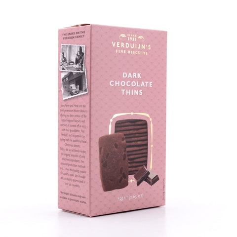 Verduijn's Dark Chocolate Thins Butterkekse mit Schokolade und Kakaopulver Bild 2