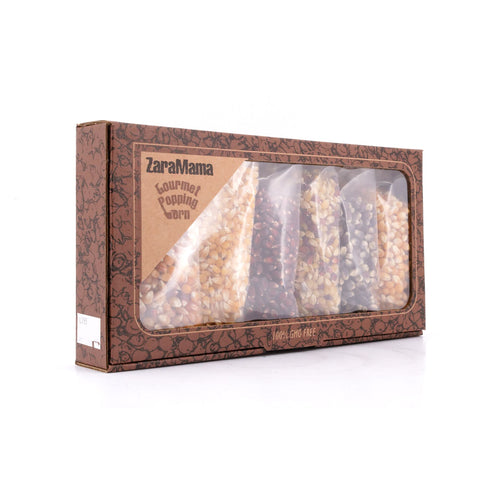 ZaraMama Popcorn 6er Geschenkbox 100% Gentechnikfrei 6 verschiedene Maiskörner in je 90g Packungen Bild 2