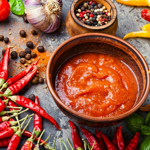 vegetarische scharfe Saucen