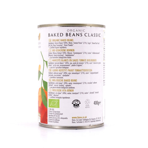 Biona Organic Baked Beans Classic Gebackene Bohnen Klassik in einer reichhaltigen Tomatensauce Bild 3