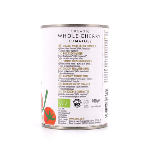 Biona Organic Whole Cherry Tomatoes Kirschtomaten im Ganzen in reichhaltigem Tomatensaft Bild 3