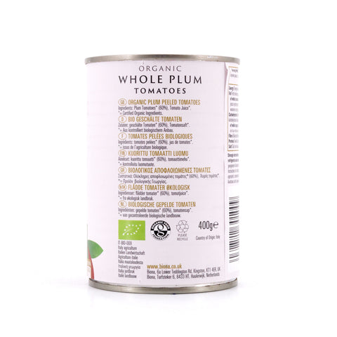 Biona Organic Whole Plum Tomatoes Pflaumentomaten im Ganzen in reichhaltigem Tomatensaft Bild 3