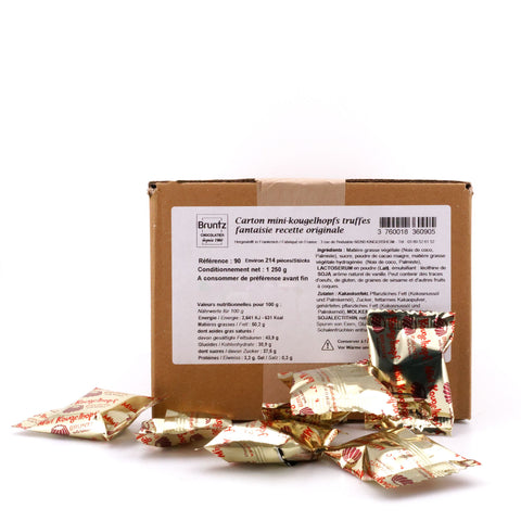 Bruntz Kougelhopfs Kakaokonfekt Mini-Kougelhopf 1250g Packung min. 210 Stck einzeln verpackt Bild 1