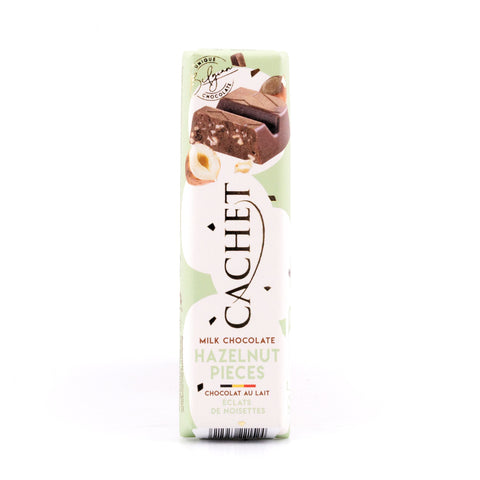 Cachet Milk Chocolate Hazelnut Pieces Riegel Vollmilchschokolade mit Haselnussstücke Bild 1