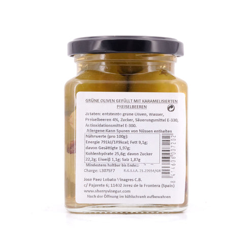Capirete Gordal grüne Oliven mit karamellisierten Preiselbeeren 300g Bild 3