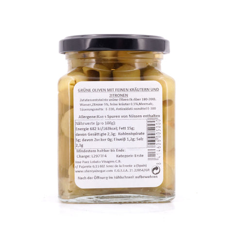 Capirete Manzanilla Oliven grüne Oliven mit Kräutern 300g Bild 3