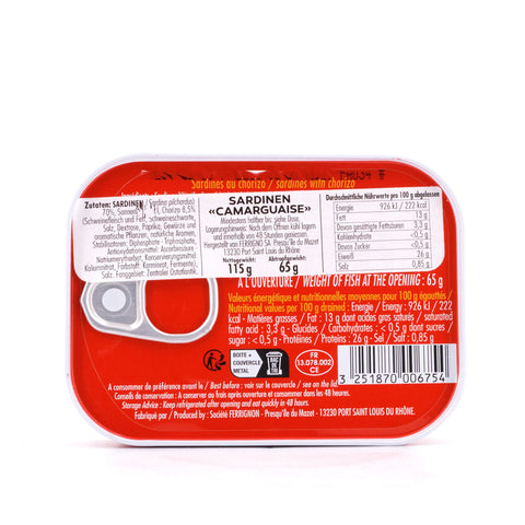 Ferrigno Sardinen Camarguaise 115g Bild 3