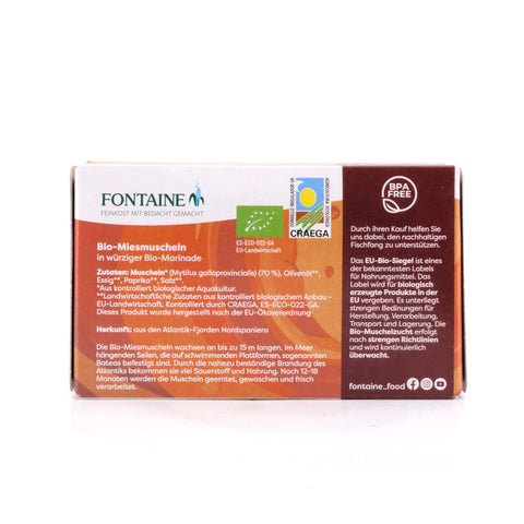 Fontaine Bio-Miesmuscheln in würziger Bio-Marinade 120g Bild 3