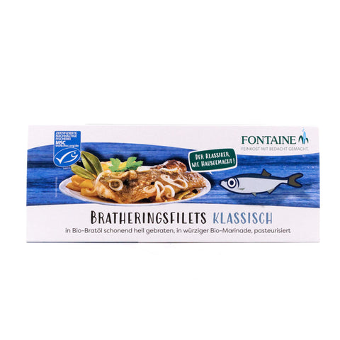 Fontaine Bratheringsfilets in würziger Bio-Marinade, pasteurisiert 325g Bild 1