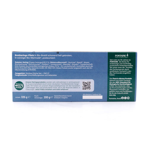 Fontaine Bratheringsfilets in würziger Bio-Marinade, pasteurisiert 325g Bild 3