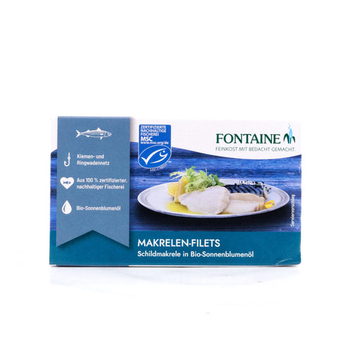 Fontaine Makrelenfilets in BIO-Sonnenblumenöl 125g Bild 1