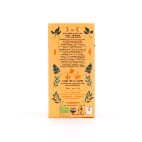 Hampstead Tea BIO Organic Lemon Ginger 20 Teebeutel Bild 3