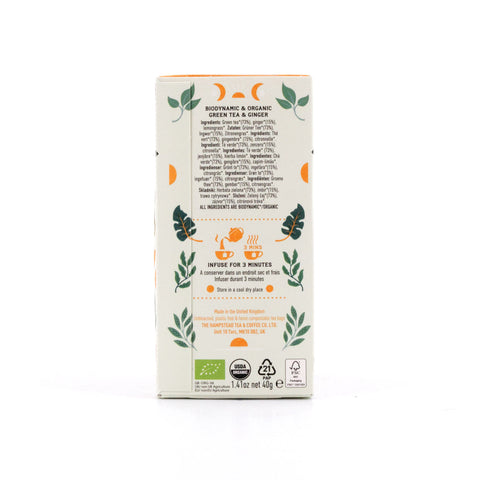Hampstead Tea BIO Organic Zesty Ginger Green Tea 20 Teebeutel Bild 3