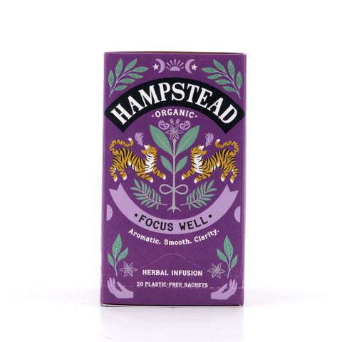 Hampstead Tea Focus Well 20 plastikfreie Teebeutel Bild 1