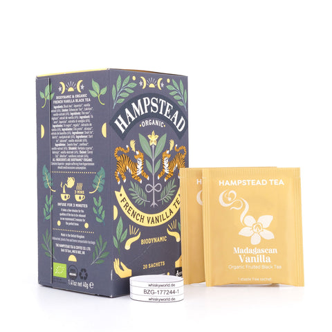 Hampstead Tea Madagascan Vanilla BIO-Schwarztee French Vanilla 20 Teebeutel Bild 1