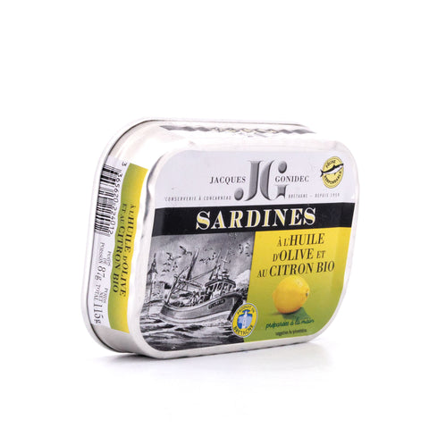 Jacques Gonidec Sardinen in Bio-Olivenöl mit Zitrone 115g Bild 2