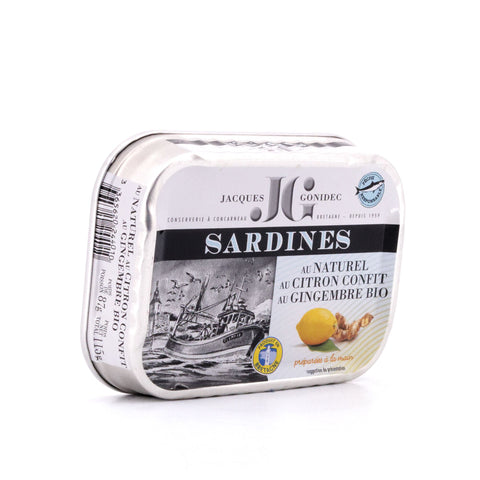 Jacques Gonidec Sardinen mit kandierter Zitrone und Ingwer BIO 115g Bild 2