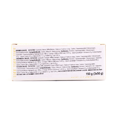 Lazzaris Salse Dolci & Piccanti Trio Senf-Sauce (Birne, Feige, Orange) 3 x 50 g Bild 3