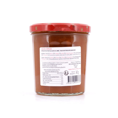 Maison Francis Miot Coeur d`Amour Konfitüre aus Aprikose, Mango, Passionsfrucht, Pfirsich & Champagner, mit Rohrzucker Bild 2