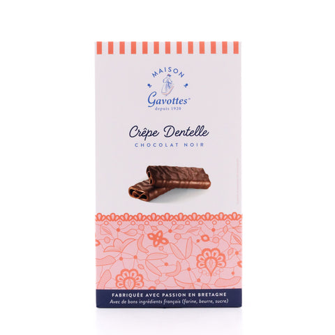 Maison Gavottes Crêpe Dentelle Chocolat Noir Knusper-Plätzchen mit Zartbitterschokolade Bild 1
