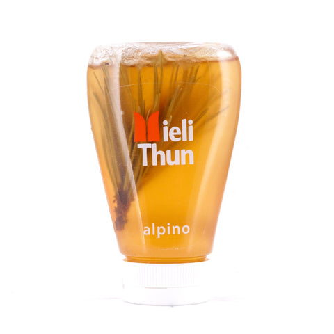 Mieli Thun Alpino Melange aus Akazienhonig und Latschenkieferöl mit Kieferknospe in Spenderflasche Bild 1