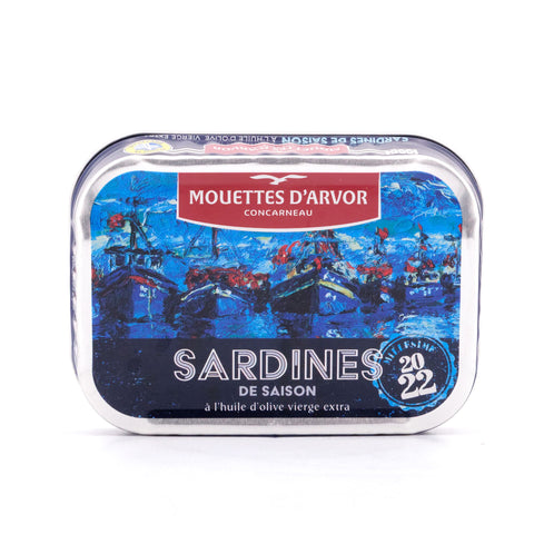 Mouettes d'Arvor Jahrgangs- Sardinen in Olivenöl Jahrgang 2022 115g Bild 1