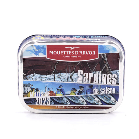 Mouettes d'Arvor Jahrgangs- Sardinen in Olivenöl Jahrgang 2023 115g Bild 1