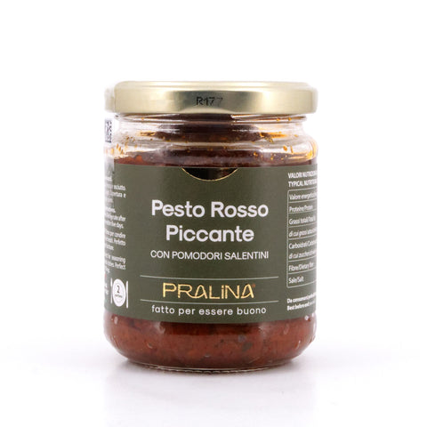 Pralina Pesto Rosso Piccante Roter Pesto scharf 180g Glas Bild 1