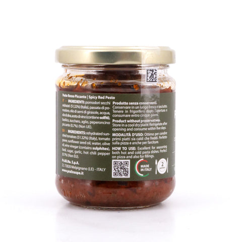 Pralina Pesto Rosso Piccante Roter Pesto scharf 180g Glas Bild 2